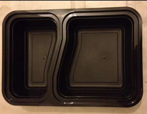 2 Compartment BPA Free Meal Prep Containers with Clear Lids. 10 pack. [30 Fl. Oz/800mL]
